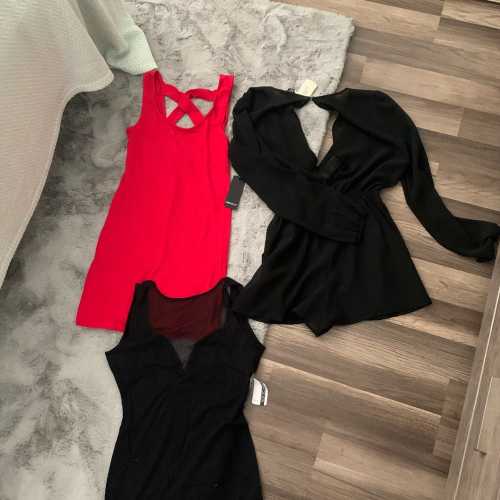 2 dresses and one romper NEVER WORN